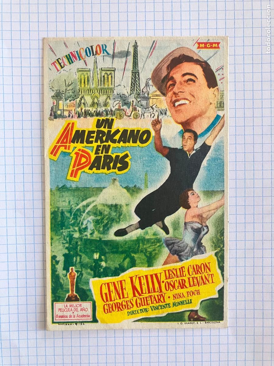 Cine: Un americano en Par&iacute;s - Programa de cine Sabadell C/P 1953