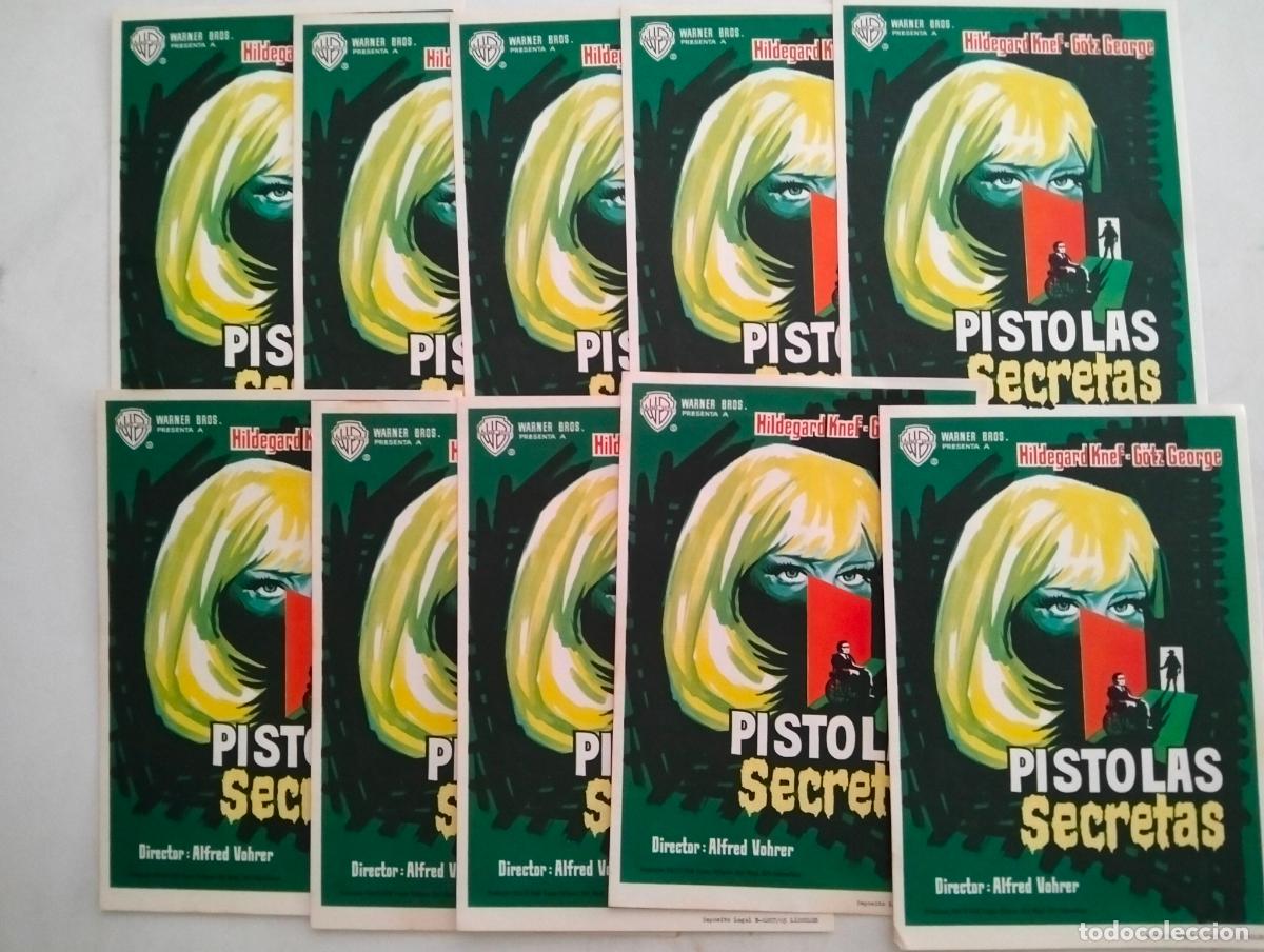 Cine: LOTE 10 FOLLETOS DE MANO PISTOLAS SECRETAS, SIN PUBLICIDAD