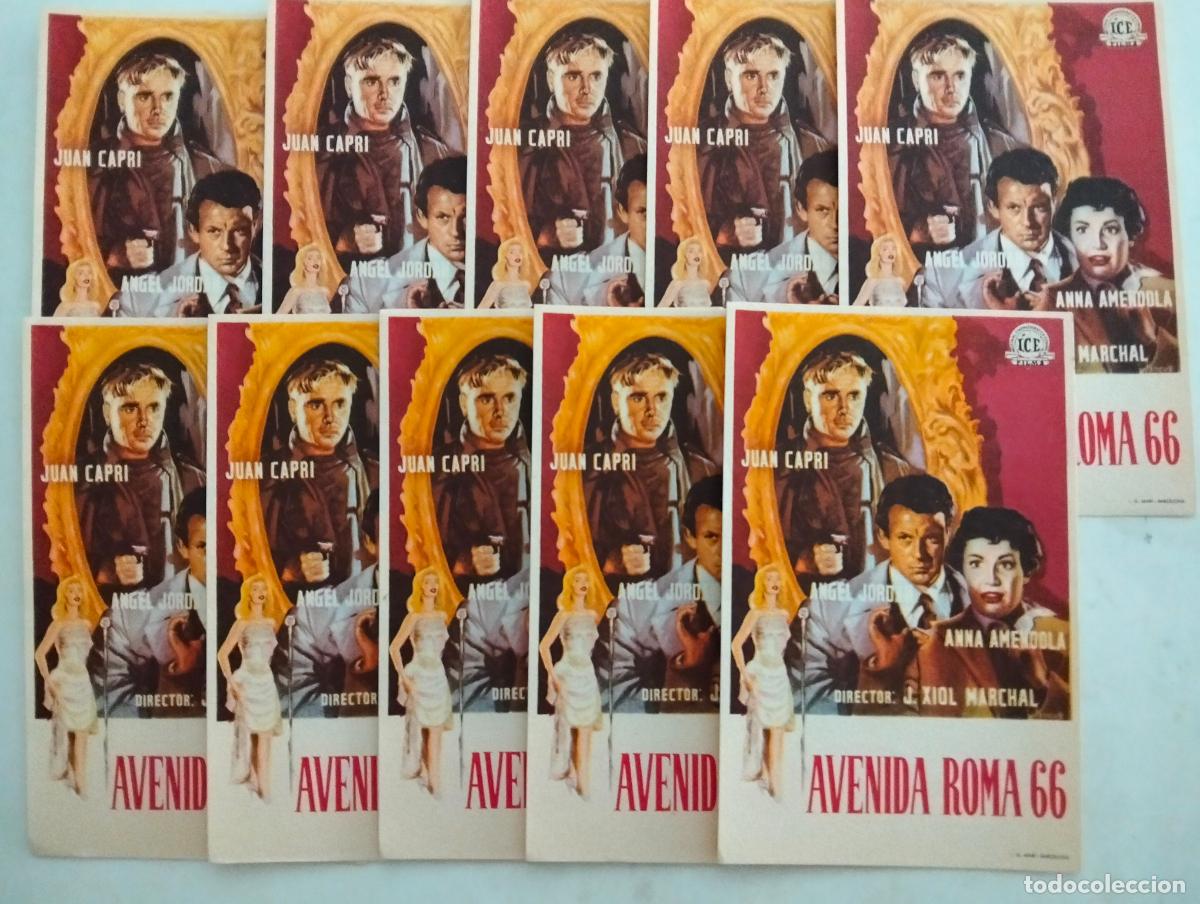 Cine: LOTE 10 FOLLETOS DE MANO AVENIDA ROMA 66, SIN PUBLICIDAD