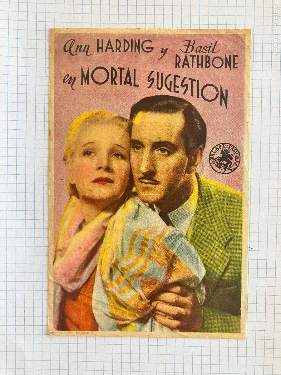 Cine: Mortal sugesti&oacute;n - Programa de cine Badalona C/P 1942