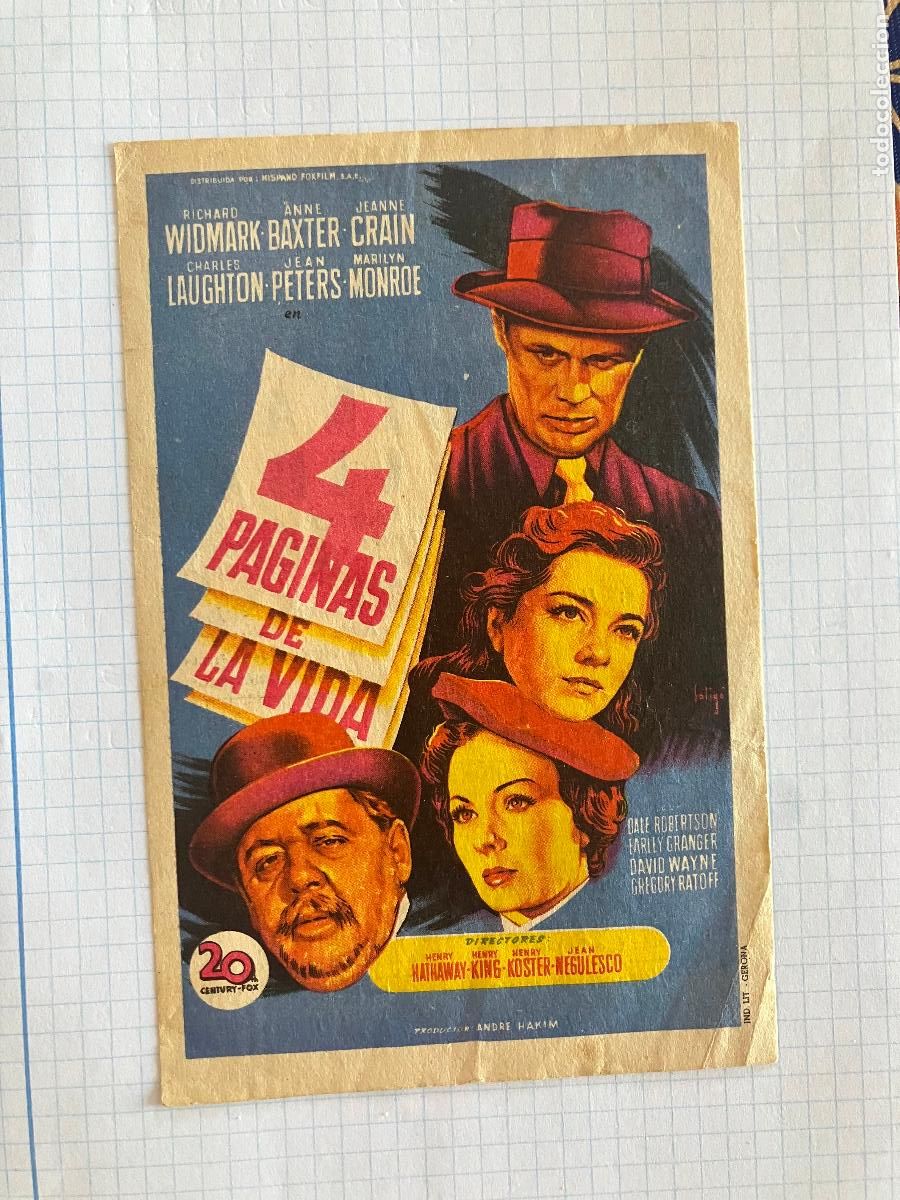 Cine: 4 p&aacute;ginas de la vida - Programa de cine C/P Badalona