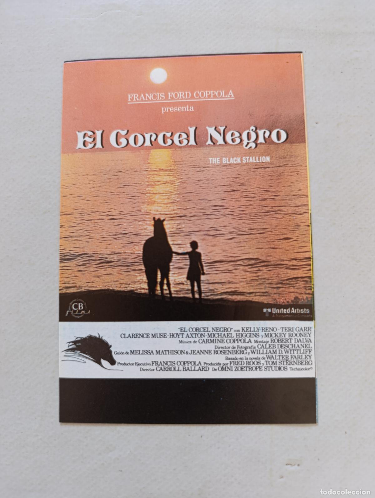Cine: FOLLETO DE MANO - EL CORCEL NEGRO - FRANCIS FORD COPPOLA - SIN PUBLICIDAD (150G)