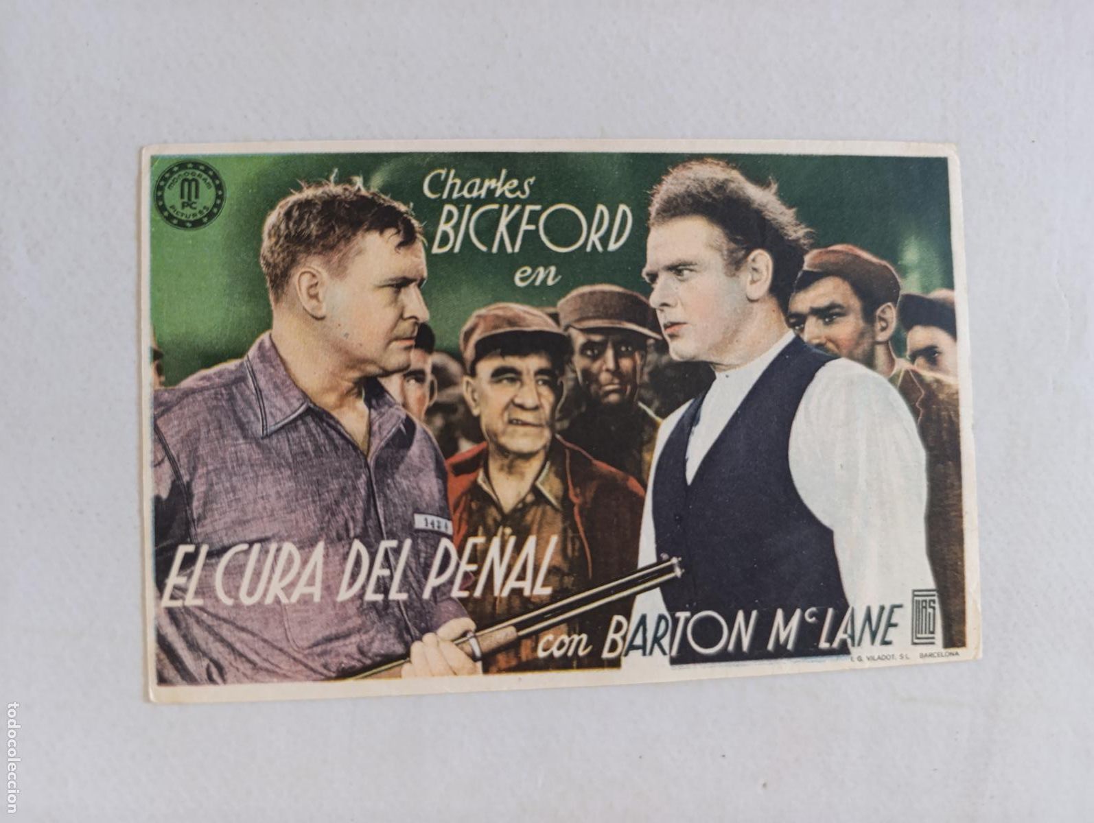 Cine: FOLLETO DE MANO - EL CURA DEL PENAL - CHARLES BICKFORD - SIN PUBLICIDAD (150G)