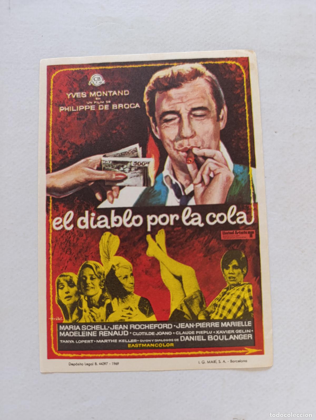 Cine: FOLLETO DE MANO - EL DIABLO POR LA COLA - YVES MONTAND - SIN PUBLICIDAD (150H)