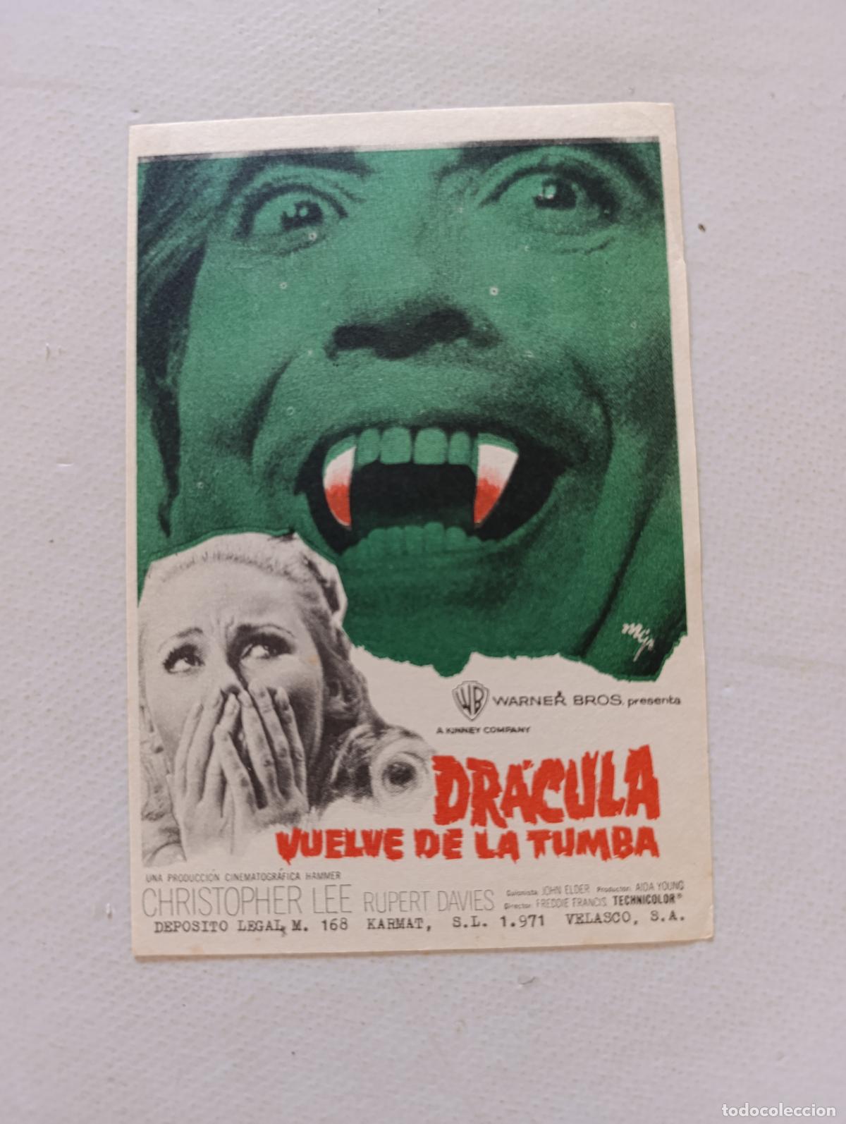 Cine: FOLLETO DE MANO - DRACULA VUELVE A LA TUMBA - CHRISTOPHER LEE - SIN PUBLICIDAD (148P)