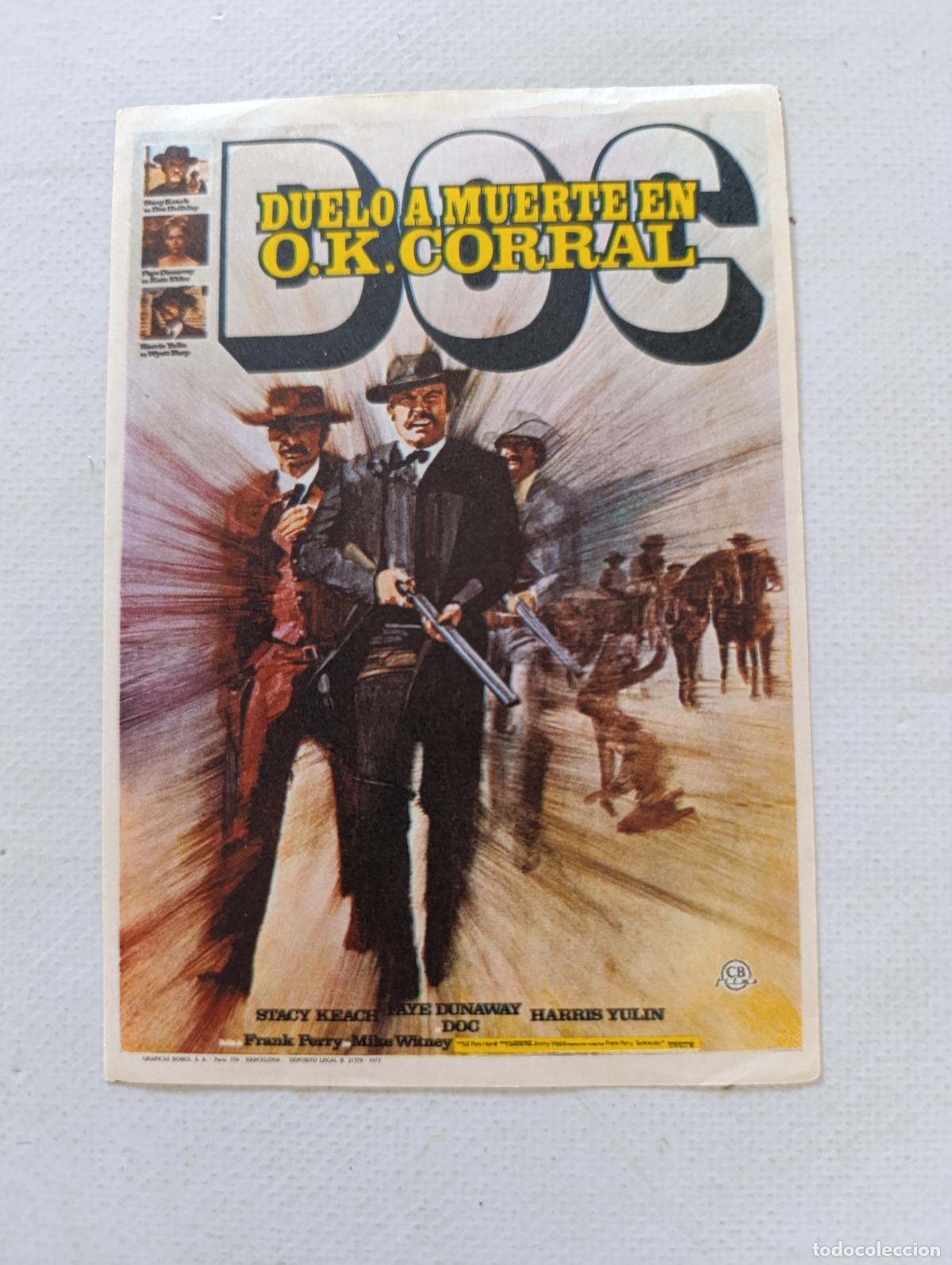 Cine: FOLLETO DE MANO - DUELO A MUERTE EN O.K. CORRAL - SIN PUBLICIDAD (148P)