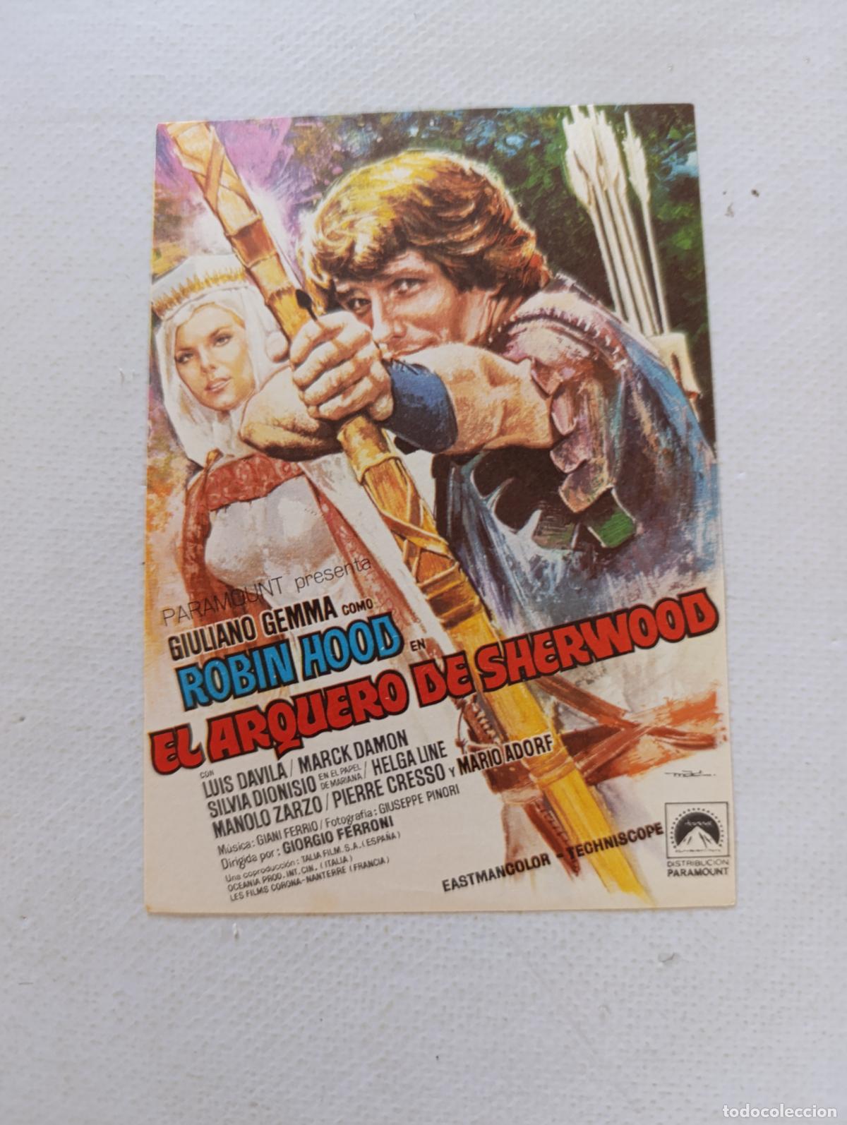 Cine: FOLLETO DE MANO - EL ARQUERO DE SHERWOOD - ROBIN HOOD - SIN PUBLICIDAD (148P)