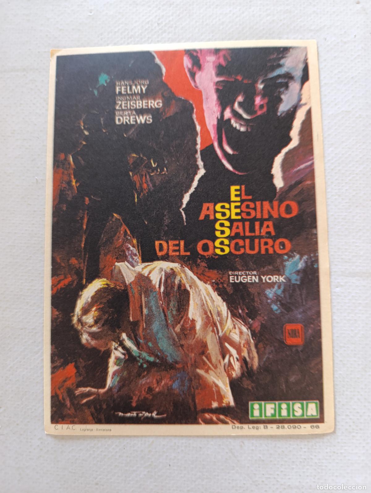 Cine: FOLLETO DE MANO - EL ASESINO SALIA DEL OSCURO - SIN PUBLICIDAD (148P)