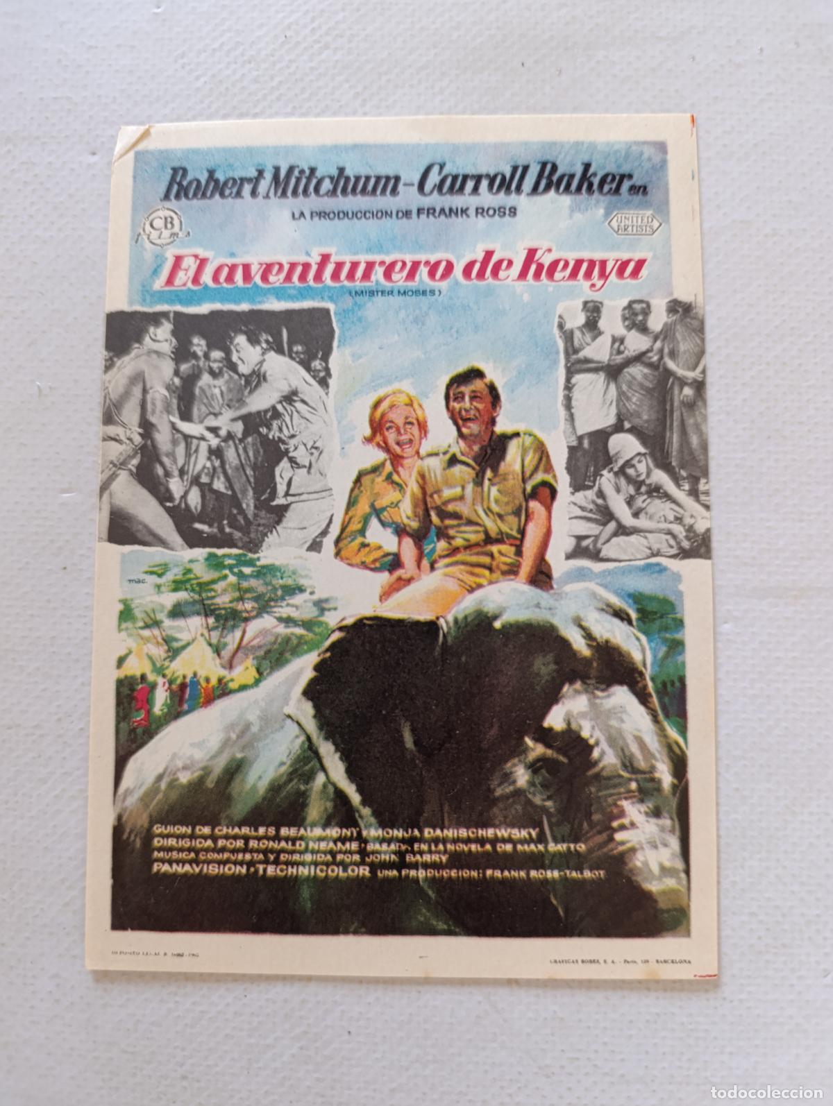 Cine: FOLLETO DE MANO - EL AVENTURERO DE KENYA - ROBERT MITCHUM - SIN PUBLICIDAD (148P)