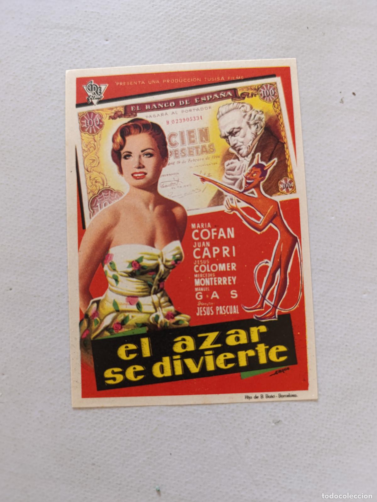Cine: FOLLETO DE MANO - EL AZAR SE DIVIERTE - MARIA COFAN - SIN PUBLICIDAD (148P)