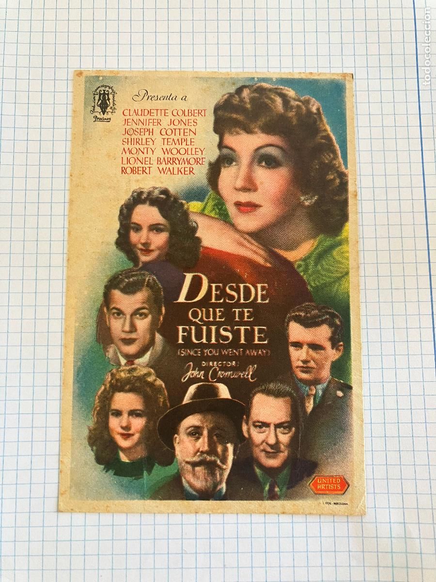 Cine: Desde que te fuiste - Programa de cine - C/P Badalona 1947