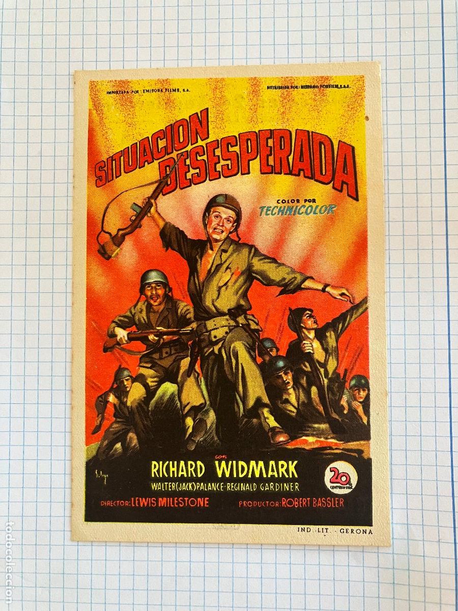 Cine: Situaci&oacute;n desesperada - Programa de cine - C/P Badalona 1947