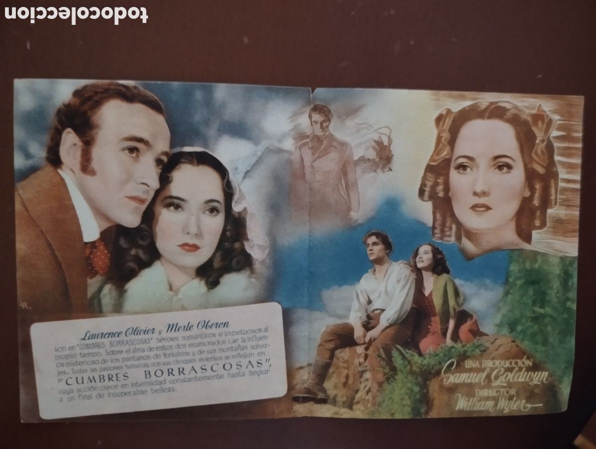 Cine: Folleto Programa de cine DOBLE - CUMBRES BORRASCOSAS - Foto 2