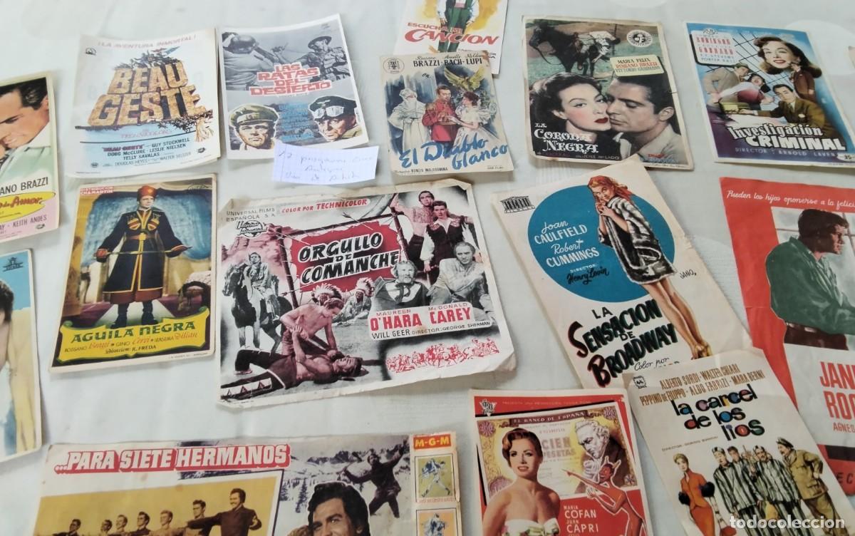 Cine: LOTE DE 18 PROGRAMAS DE MANO DE CINE DIFERENTES ALGUNO CON PUBLICIDAD , UNO ES UN ARTISTA