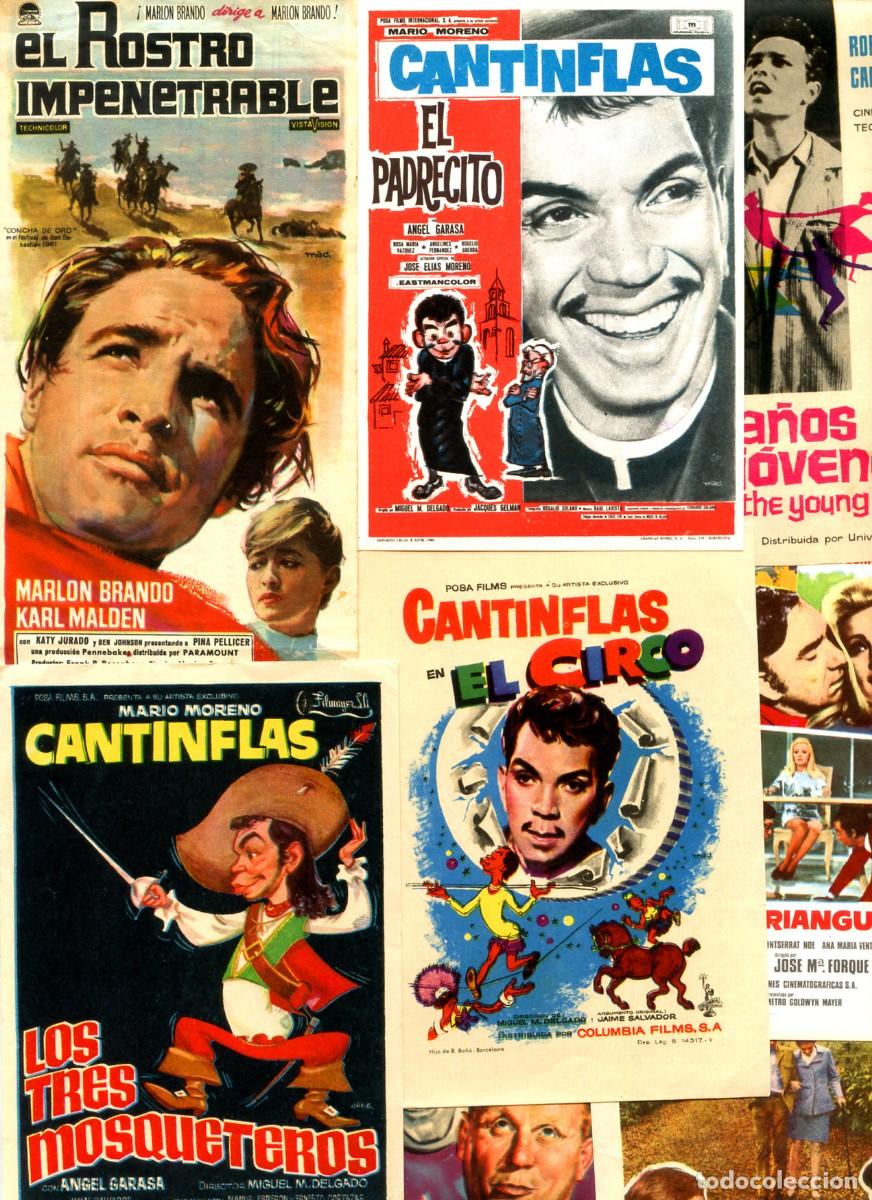 Cine: LOTE DE 50 FOLLETOS, PROGRAMAS, PROSPECTOS DE CINE ORIGINALES TODOS DIFERENTES