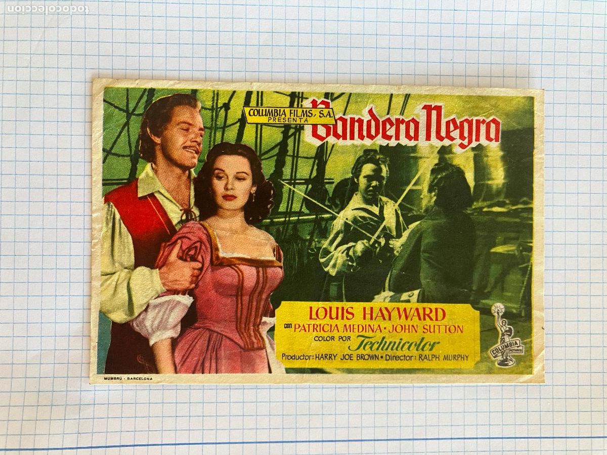Cine: Bandera negra - Programa de cine C/P Badalona 1955