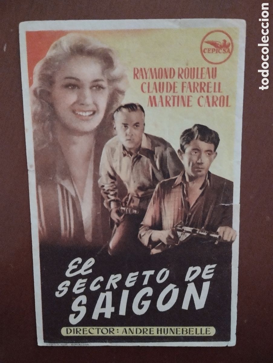 Cine: Folleto Programa de cine - EL SECRETO DE SAIGON