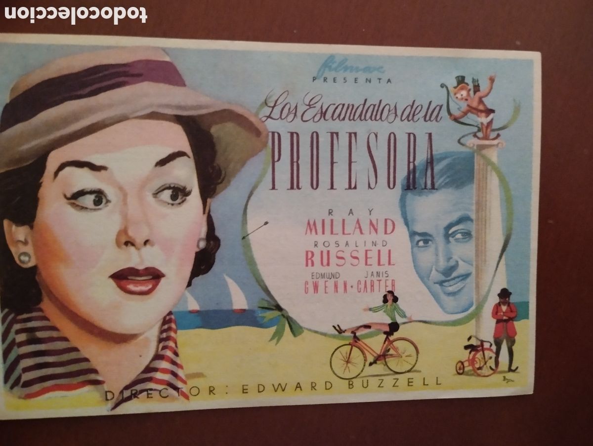 Cine: Folleto Programa de cine - LOS ESC&Aacute;NDALOS DE LA PROFESORA