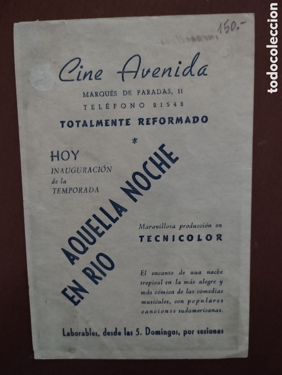 Cine: Folleto Programa de cine - AQUELLA CASA EN RIO - Foto 2
