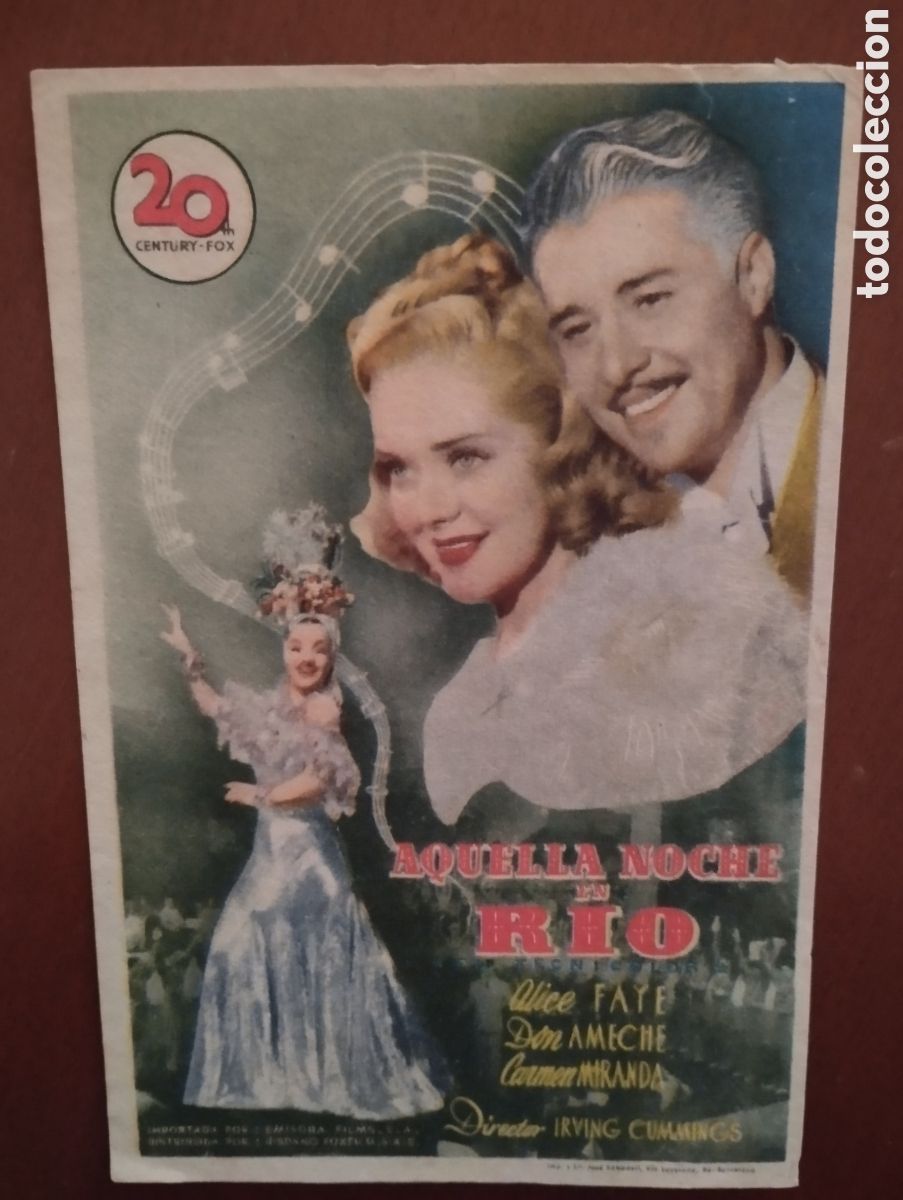 Cine: Folleto Programa de cine - AQUELLA CASA EN RIO