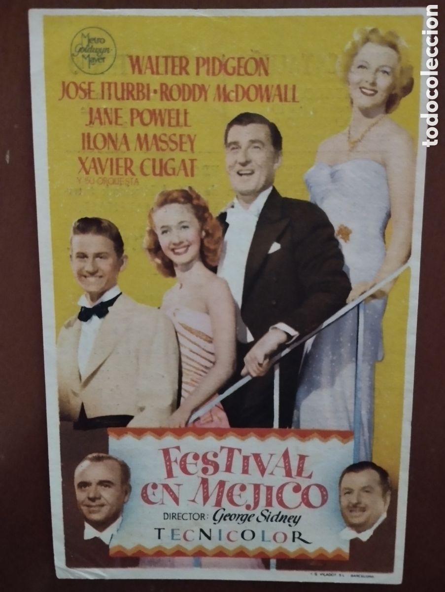 Cine: Folleto Programa de cine - FESTIVAL DE MEJICO