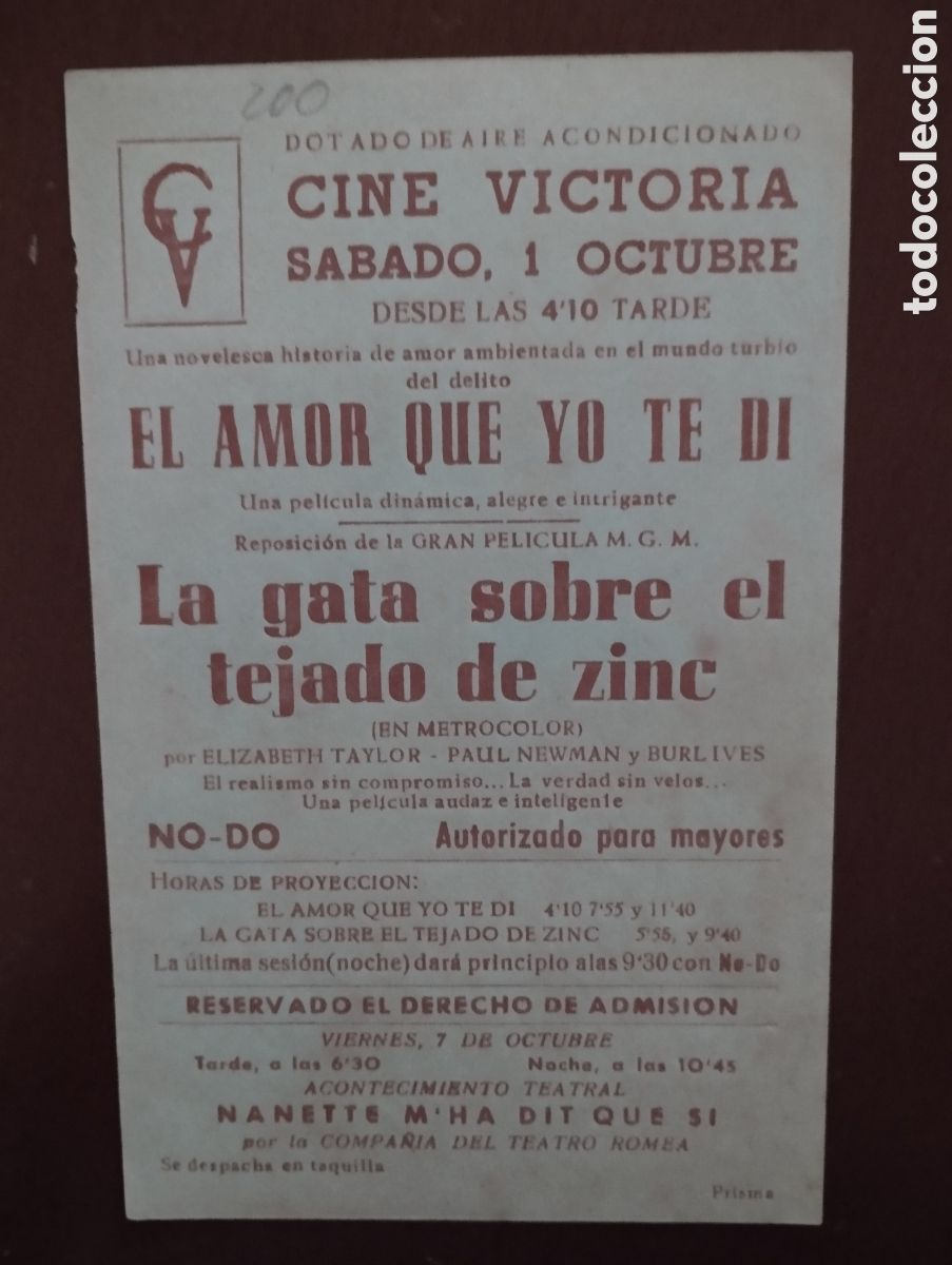 Cine: Folleto Programa de cine - EL AMOR QUE YO TE DI - Foto 2