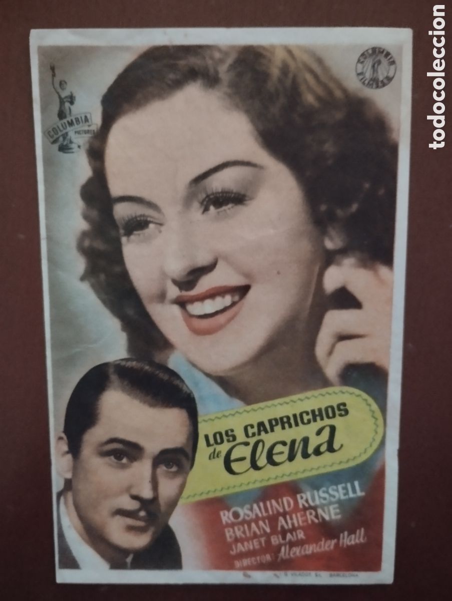 Cine: Folleto Programa de cine - LOS CAPRICHOS DE ELENA