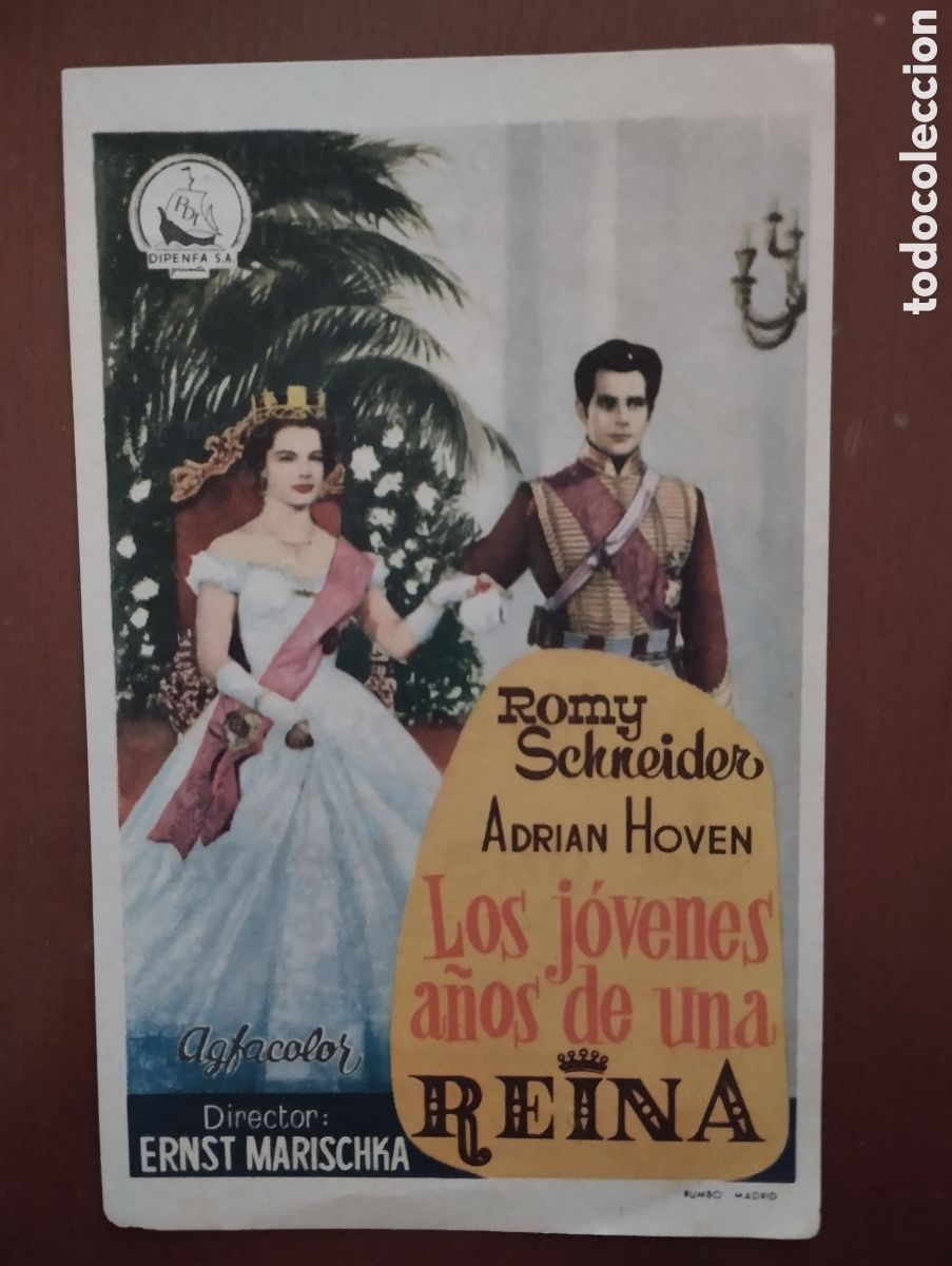 Cine: Folleto Programa de cine - LOS J&Oacute;VENES A&Ntilde;OS DE UNA REINA