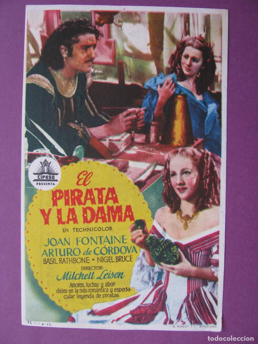 Cine: FOLLETO DE MANO DE LA PELICULA EL PIRATA Y LA DAMA. CINEMA ROXY, VALLADOLID 1953