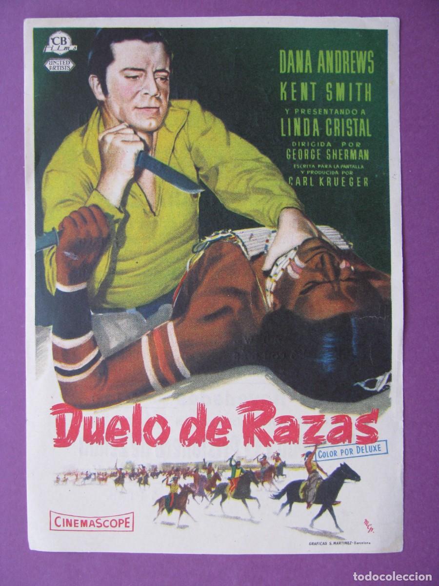 Cine: FOLLETO DE MANO DE LA PELICULA DUELO DE RAZAS. TEATRO CIRCO, TERRAZA DE VERANO. ORIHUELA