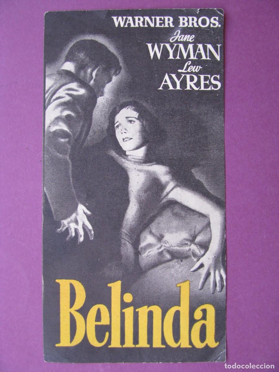 Cine: FOLLETO DE MANO DE LA PELICULA BELINDA. COLISEO OLYMPIA. GRANADA.
