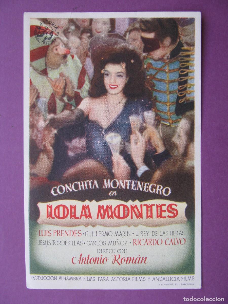 Cine: FOLLETO DE MANO DE LA PELICULA LOLA MONTES. TEATRO CERVANTES. GRANADA.