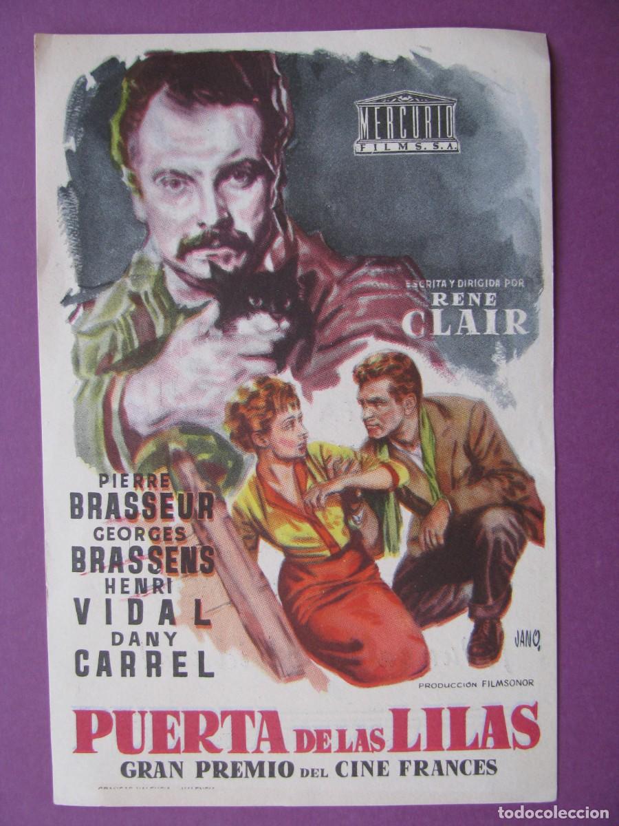 Cine: FOLLETO DE MANO DE LA PELICULA PUERTA DE LAS LILAS. GRAN TEATRO ISABEL LA CATOLICA. GRANADA