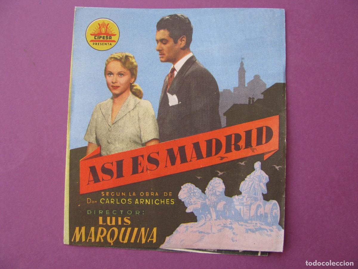 Cine: FOLLETO DE MANO DE LA PELICULA ASI ES MADRID. CINEMA ROXY. VALLADOLID?
