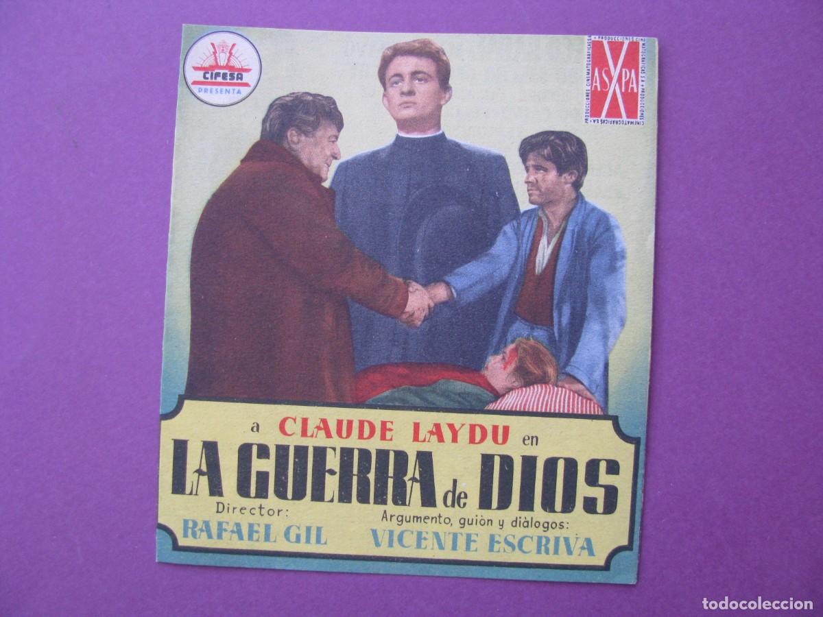 Cine: FOLLETO DE MANO DE LA PELICULA LA GUERRA DE DIOS. CINEMA ROXY. VALLADOLID?