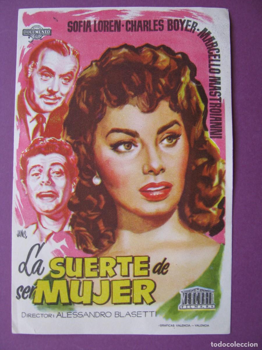Cine: FOLLETO DE MANO DE LA PELICULA LA SUERTE DE SER MUJER.