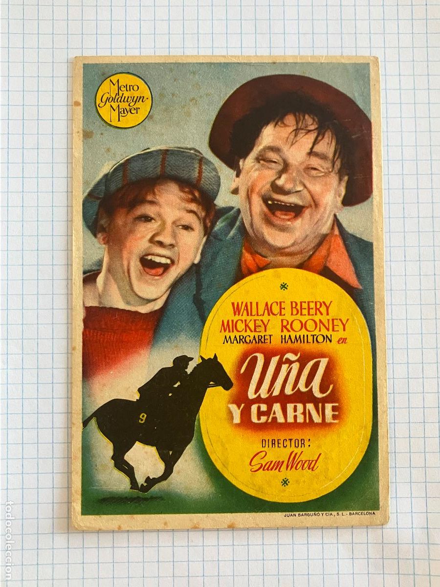 Cine: U&ntilde;a y carne - Programa de cine Tortosa C/P 1945
