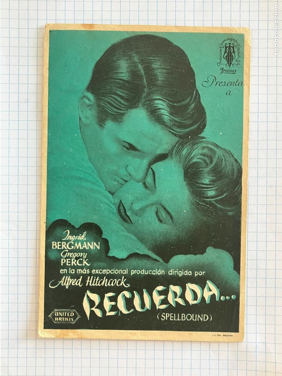 Cine: Recuerda - Alfred Hitchcock - Programa de cine Badalona C/P