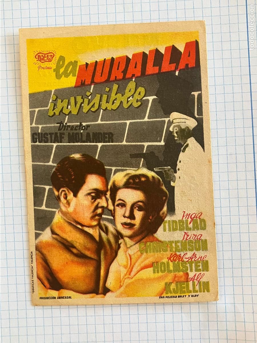 Cine: La muralla invisible - Programa de cine Badalona C/P 1947