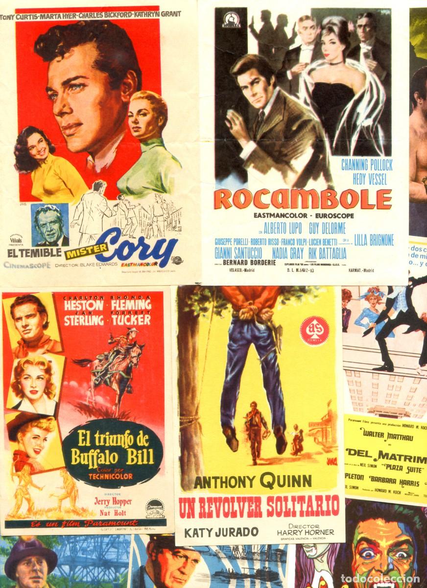 Cine: LOTE DE 50 FOLLETOS, PROGRAMAS, PROSPECTOS DE CINE ORIGINALES TODOS DIFERENTES