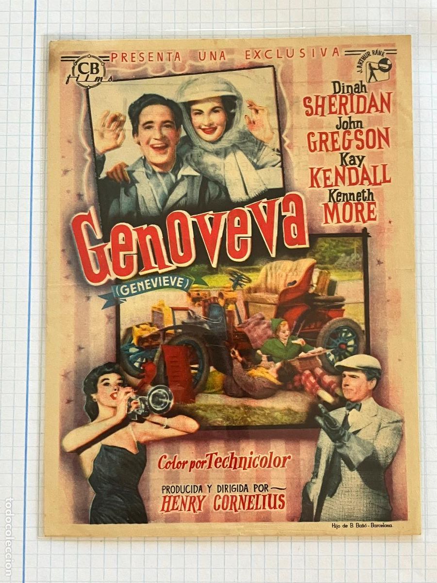 Cine: Genoveva - Programa de cine Badalona C/P 1954