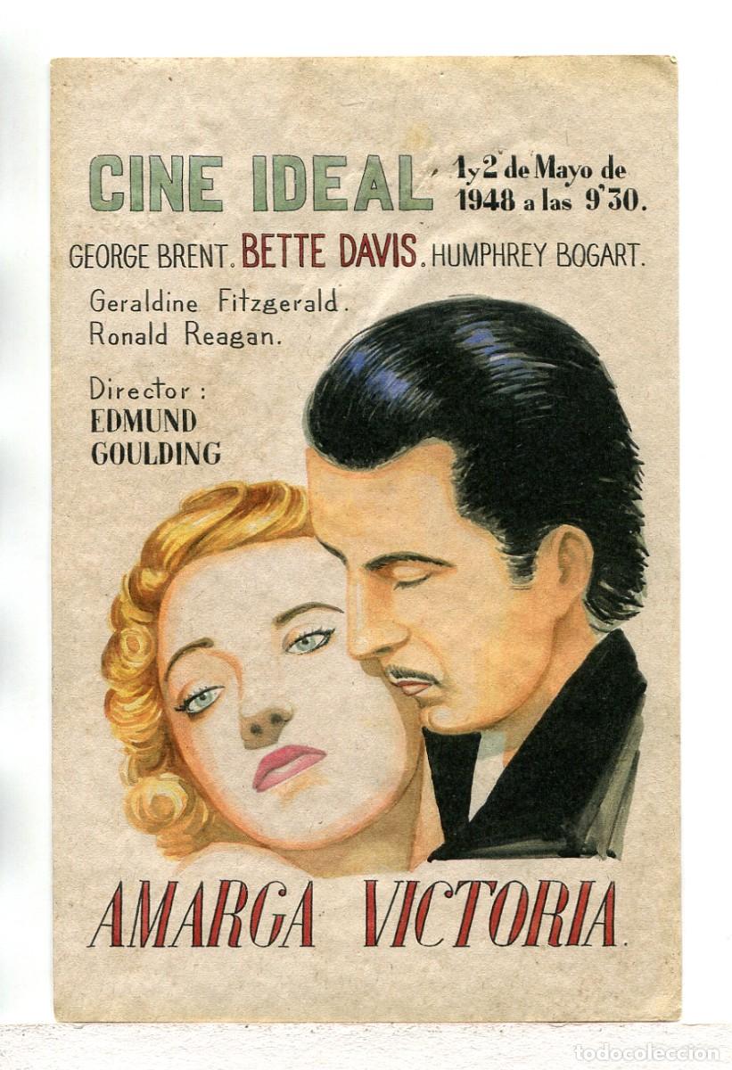 Cine: AMARGA VIICTORIA, con Bette Davis. CREACI&Oacute;N EN PAPEL DEFECTUOSO.