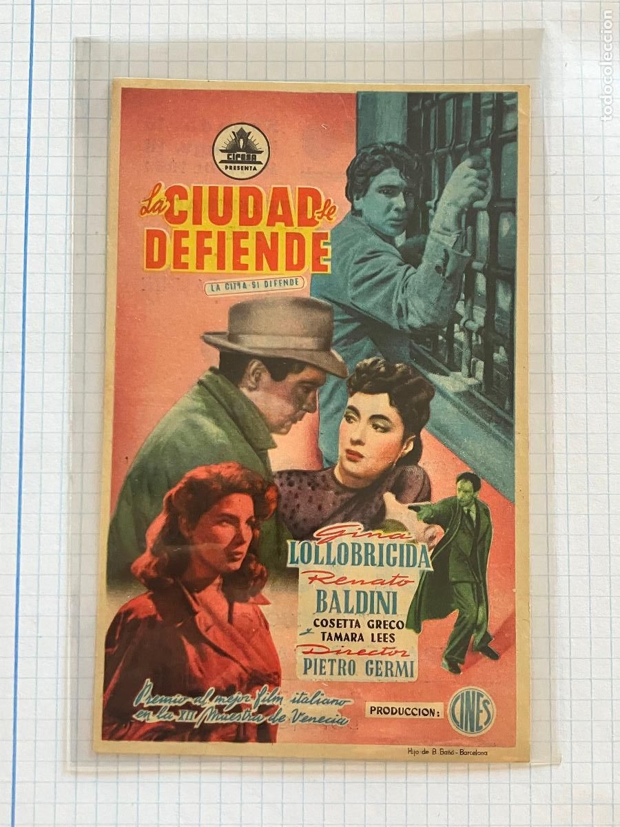 Cine: La ciudad se defiende - programa de cine Badalona C/P 1954