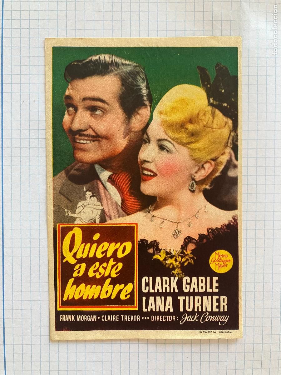 Cine: Quiero a este hombre - PROGRAMA DE CINE - S/P