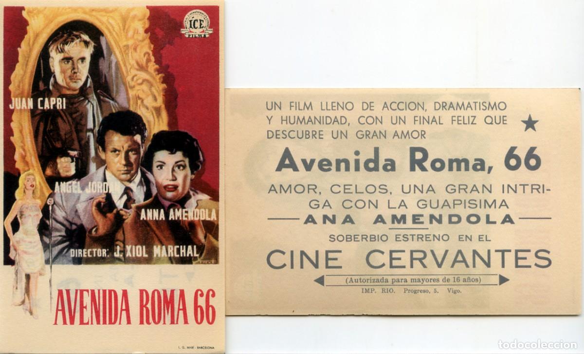 Cine: FOLLETO DE MANO ORIGINAL AVENIDA ROMA 66 CINE CERVANTES SEVILLA