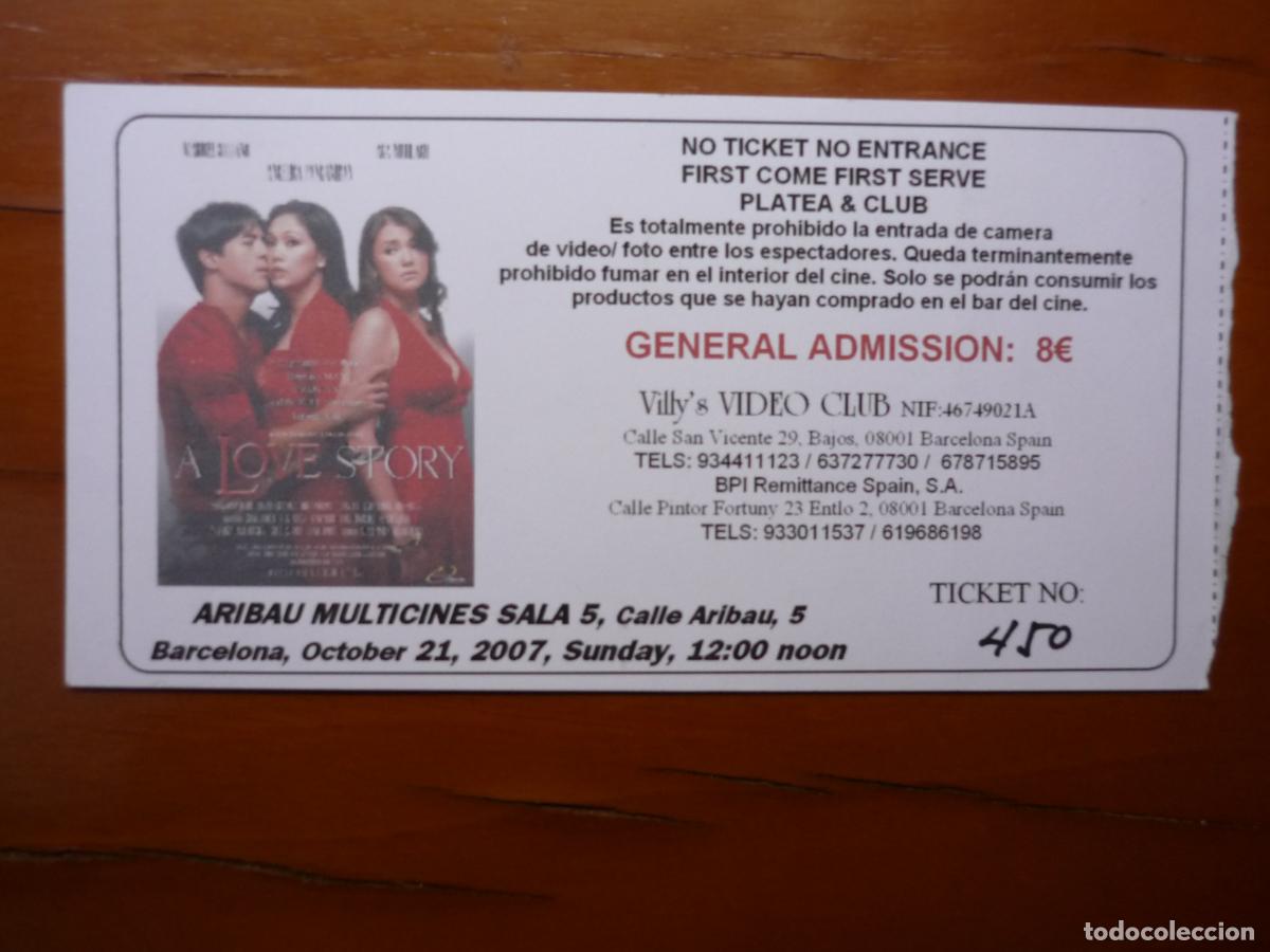 Cine: a love story - folleto mano original invitacion preestreno - Angelica Panganiban fine filipinas