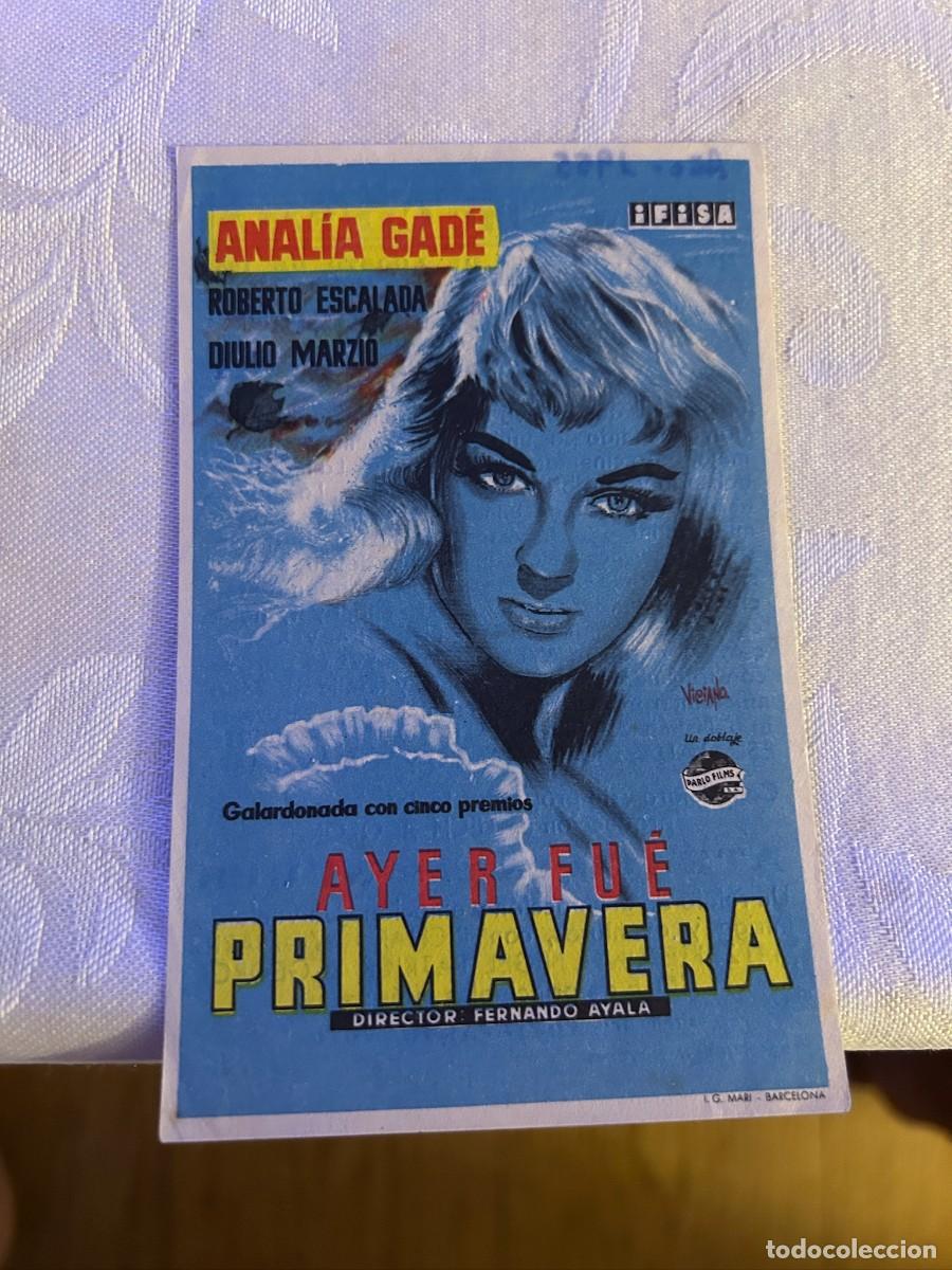 Cine: 965 AYER FUE PRIMAVERA MAJESTIC CINEMA CON PUBLICIDAD BUEN ESTADO