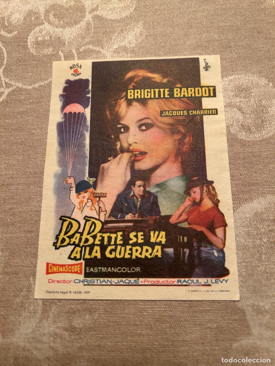 Cine: 972 BABETTE SE VA A LA GUERRA CINE ORIENTE TONA BUEN ESTADO CON PUBLICIDAD