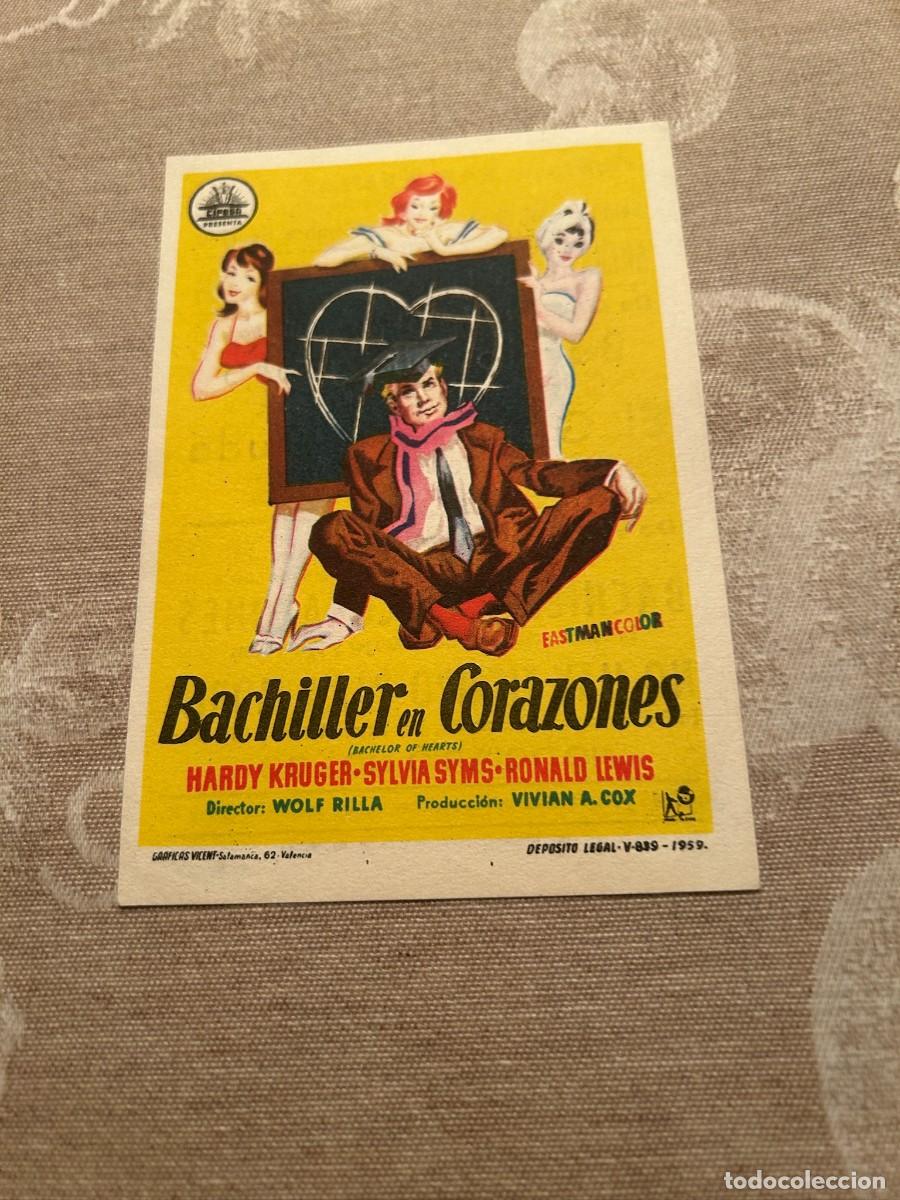 Flyers Publicitaires de Films Anciens: 973 BACHILLER EN CORAZONES CIRCUITO CINES DE SANS BARCELONA CON PUBLICIDAD BUEN ESTADO