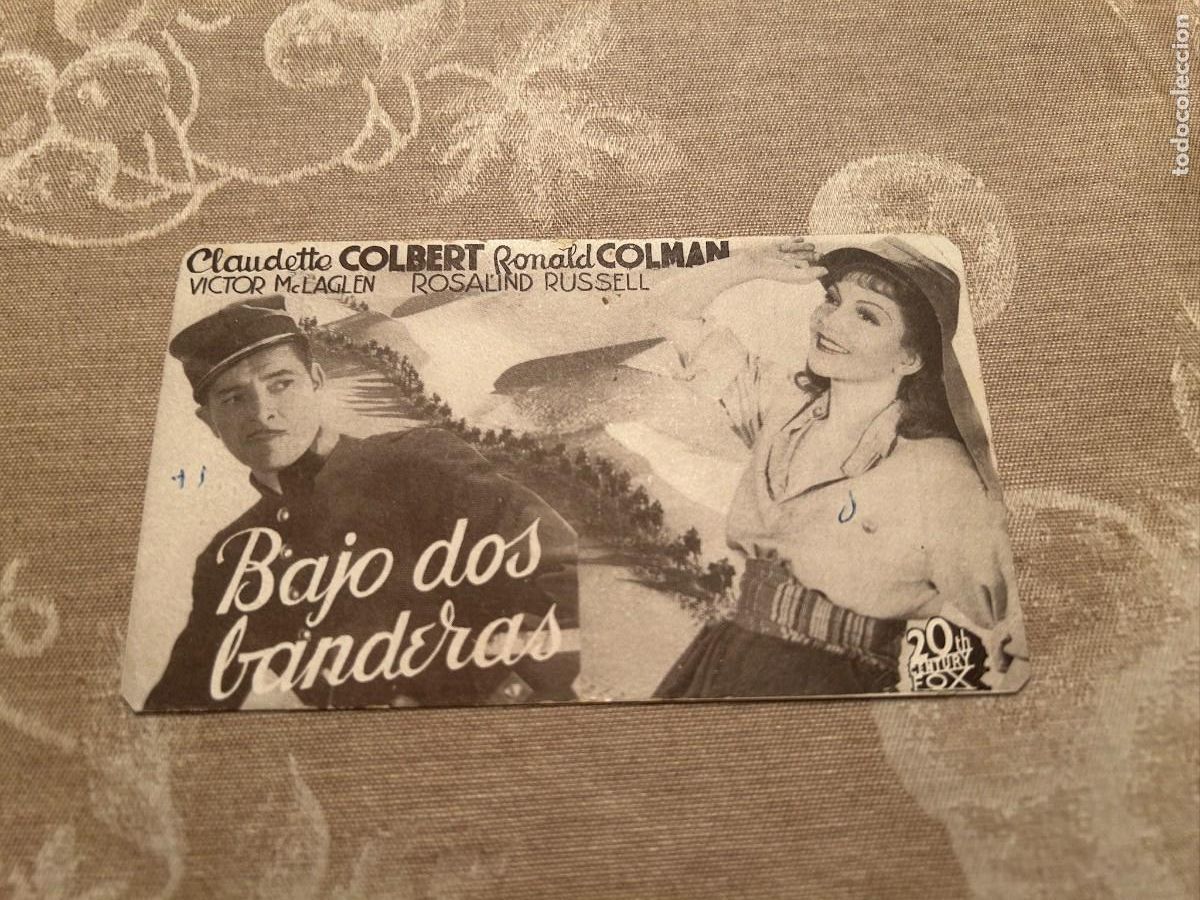 Cine: 988 BAJO DOS BANDERAS CINE DORADO ZARAGOZA BUEN ESTADO CON PUBLICIDAD
